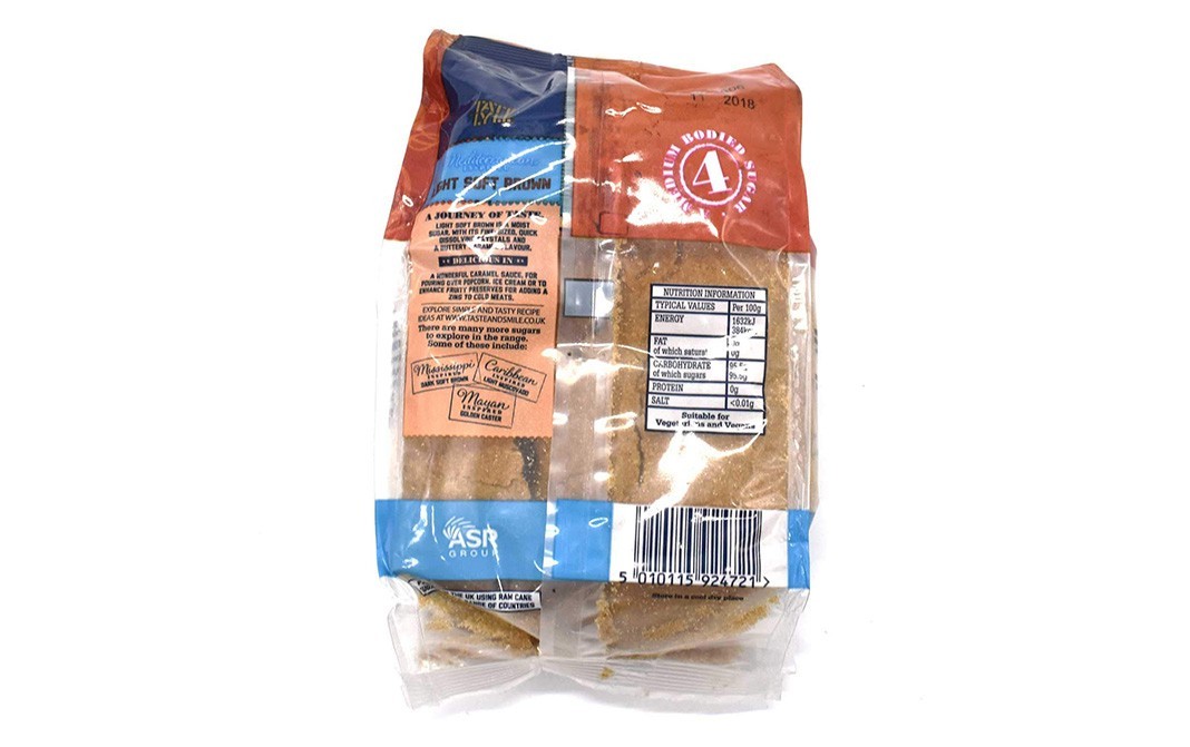 Tate & Lyle Light Soft Brown Cane Sugar    Pack  500 grams